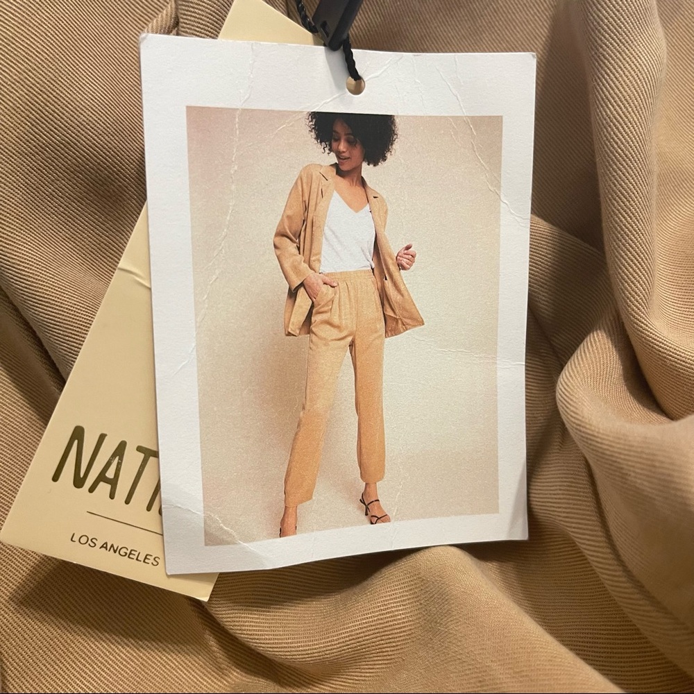 NATION LTD KHAKI DRESSY JOGGERS - Picture 2 of 8